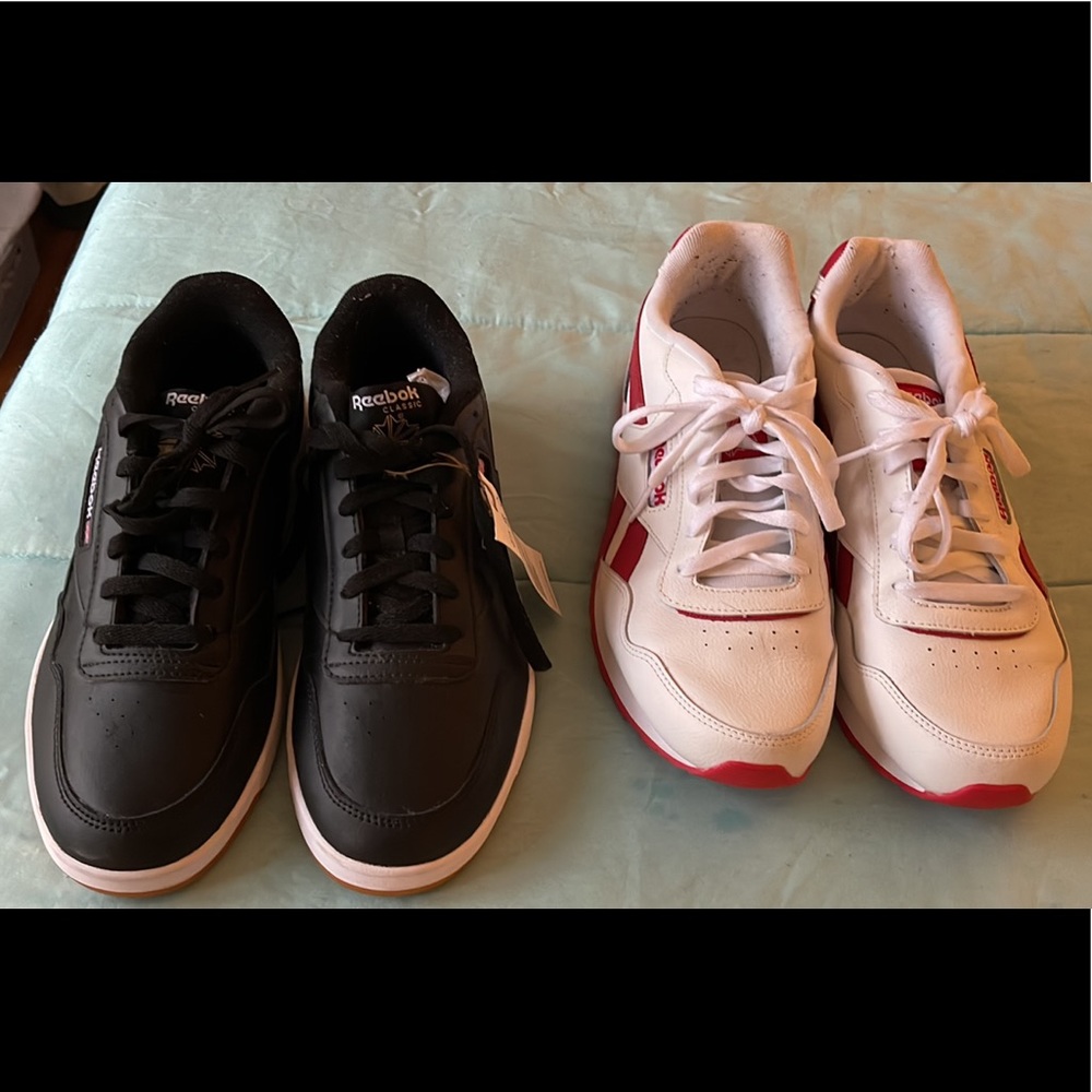 Two pairs of brand new reebox mens shoes both are a size 10.5 asking 30 each